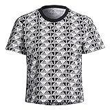 adidas Damen W Q3 Bluv Cro T T-Shirt, Weiß/Schwarz, L