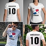 Panama | Männer oder Frauen Trikot T - Shirt mit Wunsch Nummer + Wunsch Name | WM 2018 T-S