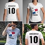 Panama | Männer oder Frauen Trikot T - Shirt mit Wunsch Nummer + Wunsch Name | WM 2018 T-S