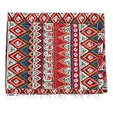 Uonlytech Waschmaschine Abdeckung Retro Raute Muster Kühlschrank Staubdichte Abdeckung Waschmaschine Schutz Baumwolle Leinen Top Cover Tischdecke für Einweihungsparty Geschenk 55X130