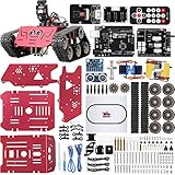 ELEGOO Smart Robot Tank Kit Kompatibel mit Arduino IDE Elektronik Baukasten mit UNO R3, Line Tracking Modul, Ultraschallsensor, Bluetooth-Modul,Camera Modul, Auto Tank Roboter Spielzeug fü