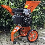 Benzin Häcksler 6 PS 4-Takt Motor 208 ccm Ast Laub Holz Garten-Häcksler Garten-Schredder Motor-Häcksler Trommelhäck