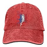 jhgfd7523 Baseballkappe mit französischer Flagge, Turm, Papa, Casquette, Denim, Baumwolle, Schw