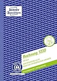 AVERY Zweckform 1230 Rechnung (A5, 100 Blatt, aus Recycling-Papier, mit 1 Blatt Blaupapier, mit Netto- und Bruttobetrag, MwSt. uvm., zur Erfassung aller rechtlich erforderlichen Angaben) weiß