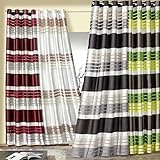 Gardine BLICKDICHT Ösenschal mit chic schimmernden Querstreifen in schwarz-grau-perlmutt HxB 245x140 cm hochwertige weichfliesende Qualität mit schönem Fall …auspacken, aufhängen, fertig! Vorhang Dekoschal Typ201