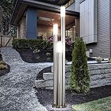 LED Außen Stehlampe Standleuchte Garten Beleuchtung EDELSTAHL Hof Wegleuchte Veranda Terrasse 3-Fammig