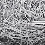 100g Raffia Hamper Shreds, VOSSOT Füllmaterial Geschenk, Geschreddertes Seidenpapier Verpackungsmaterial, Holzwolle Korbfüllung für DIY Weihnachten Party Hamper Geschenkbox Dekoration(Silber)