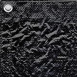 Bauzaunplane 1,76m x 3,41m schwarz blickdicht Sichtschutz B