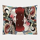 YDyun Wandteppich Wandtuch, Wandbehang Tuch,Baumwolle Wand tucher Strandtuch Gobelin bemalte Decke mit Blumendruck