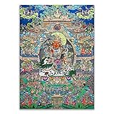 CAIZHIXIANG Avalokitesvara bodhisattva thangka einzigartiger Buddhismus traditionelle realistische hd leinwand drucke malerei wandkunstbild Home Decor (Color : A, Size (Inch) : A4 21x30cm No Frame)