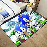 URUNI Sonic Igele Teppich Cartoon Kinder Jungen Zimmer Teppich Schlafzimmer Wohnzimmer Kinder Spielmatte (Color : 2#, Größe : 120 x 160 cm)