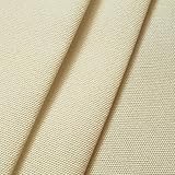 STOFFKONTOR Outdoor Stoff Markisenstoff - Outdoorstoff Meterware wasserabweisend - Sonnenschutz Stoff blickdicht und farbecht - Creme-Weiß