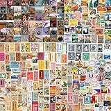 256 Pcs Vintage Aufkleber, Vintage Reise Etiketten, Stempel Scrapbooking Aufkleber, VSCO Aesthetic Sticker für Tagebuch, Papier, alte Zeiten, Buchstaben, Notizbuch, Fotoalbum DIY Dek