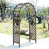 Rosenbogen Rankhilfe für Kletterpflanzen Rankgitter Hochzeitsbogen Pergola Korrosionsschutzholz Gartenbogen für Pflanzen Zur Unterstützung von Rosen 120x60x210cm(47.2x23.6x82.7in)