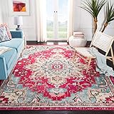 Safavieh Malaya Area Teppich, Polypropylen, Fuchsia/Blau, 160 x 230