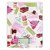ADE Digitale Küchenwaage KE 1501 Lilou. Elektronische Waage mit Lifestyle-Print in romantischem Design für die junge Trendküche. Präzise wiegen bis 5kg, Tara, LCD-Display. Inklusive B