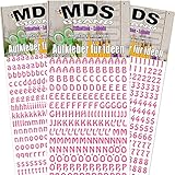 MDS Brand Scrapbook Buchstaben 3er/pk zum beschriften von dankeskarten, Einladungskarten für Kommunionkerzen, Taufkerzen, Hochzeitskerze, einfach zum basteln und gestalten 30 (Baby Pink)