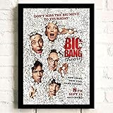 WuChao丶Store The Big Bang Theory TV Film Wandkunst Wohnkultur Leinwand Malerei Kunst Nordic Dekoration Hotel Bar Cafe Wohnzimmer Poster 50x70 cm (19.68x27.55 in) W-2034