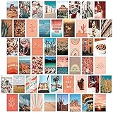 50PCS Wall College Kit Room Decor für Schlafzimmer Ästhetisch Peach Teal Indie Room Decor für Mädchen Collage Print Kit VSCO Schlafsaal Fotodisplay 10 x 15