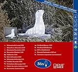 Konstsmide 6151-203 LED Acrylfigur 'Seehund' / für Außen (IP44) / 24V Außentrafo / 56 kalt weiße Dioden / transparentes Kabel, 70 x 70