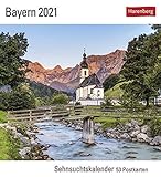 Sehnsuchtskalender Bayern - Kalender 2021 - Harenberg-Verlag - Postkartenkalender mit 53 heraustrennbaren Postkarten - 15,8 cm x 18