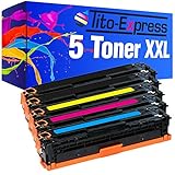 Tito-Express PlatinumSerie Set 5 Toner XXL kompatibel mit HP 131A 131X CF210X CF211A CF212A CF213A Laserjet Pro 200 Color M251N M251NW M276N M276NW