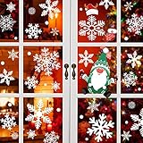 Fesoar 220 Fensterdeko Weihnachten Schneeflocken, fensterdeko weihnachtlich fensterbilder deko weihnachten Abnehmbare S