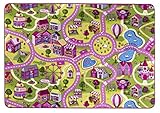 andiamo Straßenteppich/Spielteppich Sugar Town, Pink, Rosa, GUT/Prodis geprüft, weich, Größe:140 x 200