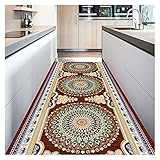 QianDa Läufer Teppiche Flur, 3D-Druck rutschfest Teppiche Kanten Nicht Vergießen Cuttable Zum Innen Küche, Eingang, Büro, Einfach Zu Reinigen (Color : A, Size : 80x200cm)