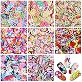 Yueser 8000 Stück 3D Nagel Obst Scheiben Gemischt Bunt Nagel Kunst Strass für Nail Art DIY Maniküre Dekoration Nagelkunst Supplies (8 Stile)