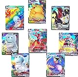 GOTIANDY 100 Pokémon Karten Vamx Kinder mit GX 60V Karten + 40Vmax Karten, Wird in Anfänger- und Einführungsübungen verw