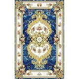 Hogreat Teppiche Teppichblau Nordische Moderne minimalistische Linie Luxus Wohnzimmer Korridor Schlafzimmer Bett Kristall Kristall Samt rechteckige rutschfeste Kissen Polyester (Gr??e:120 * 160 cm)