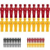 Tuniro® 22x Profi Tischfußball Figuren, AUSBALANCIERT, SOCCERFUSS, Varianten (VOLLSTANGEN BZW. HOHLSTANGEN/TELESKOPSTANGEN) für 5/8 Zoll BZW. 15,9 mm Stangen, inkl. Schraubensatz, Kick