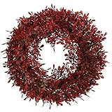 HUAESIN 50cm Türkranz Künstliche Eukalyptus Kranz Deko Hänged Autumn Wandkranz Eukalyptus für Hochzeit Party Garten Fenster Kamin Indoor Dekoration Outdoor R