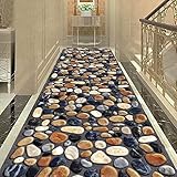 MIWOOYY Teppich Läufer Flur Hausflur Läufer Teppiche mit Kopfsteinpflastermuster, Foyer Eingang Küche Kurzflor Fußmatten, 2/3 / 4/5 / 6/7 / 8m Langer Teppich (Size : 130cm x 400cm (4.3ft x 13.1ft))