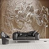 BHXIAOBAOZI Tapeten,Fototapete,3D European Large Wallpaper Murals - Fashion Retro Relief Beauty Foto Großes Poster Für Wohnzimmer Schlafzimmer Tv Hintergrund Wand Dekoration, 140 cm (B) X 70,5 cm (H)