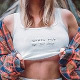 Streetwear Black Tank Tops Frauen Casual Punk Bodycon Kurzes Grunge Harajuku Letter Graphic Summer Knitted Tanks S Weiß