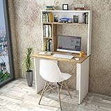 Yurupa  Schreibtisch Computertisch Arbeitstisch Bürotisch Eiche-Weiß BR2-AW