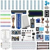 WayinTop Basic Starter Kit für Raspberry Pi 4 B 3 B+, Ausführliche E-Book Anleitung, Python C Java, Elektronische Komponente Basic Starter Kit für Raspberry Pi zum Lernen Elektronik und Programmierung