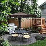 ABCCANOPY Sonnenschirm für Terrasse, 2,1 m, mit Druckknopf, neigbar, für Garten, Deck, Hinterhof und Pool, 8 Rippen, 13 + Farben, B