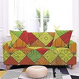 Sofabezug, dehnbar, Bohemian, Sofaüberwurf, modular, Eckbezug, für Wohnzimmer, rutschfest, luftdicht umhüllt, NO.1 4seat-XL (235 – 300 cm)