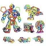 109 magnetische Bausteine, 3D-Magnet-Konstruktion, Regenbogen-Kit, STEM-Bausteine, magnetische Fliesen-Set für Kinder, Kleinkinder für E