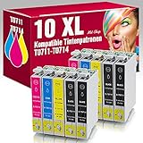 10x Tintenpatronen kompatibel zu EPSON STYLUS D78 D92 D120 DX4000 DX4050 DX4400 DX4450 DX5000 DX5050 DX6000 DX6050 DX7000f DX7400 DX7450 DX8400 DX8450 DX9400f ms-point®