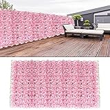 ZCED Sichtschutz Balkon Blâtter, Sichtschutz Garten Sichtschutz Terrasse Balkonabdeckung Balkonsichtschutz Balkonverkleidung Garten Windschutz Atmungsaktiv Leicht Transparent,Pink-0.5 * 1
