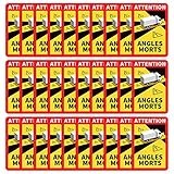 Donasty Hinweisschild‚ Angles Morts‘ für Frankreich | als Aufkleber | mit LKW oder Bus-Motiv | 250 x 170 mm Schweres Fahrzeug Auto Hinweisschild wasserdichte Aufkleber | Warnung vor Totem Wink