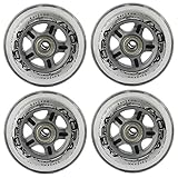 Inliner Rollen, für Freizeit-Skating PU 84mm/82A 4 St. + Lager ABEC7 CHROME 8 St. N