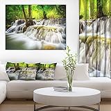 Art-design Designart Kunstdruck auf Leinwand, Motiv Erawan Waterfall Landscape Photo, 4-teilig 30'' H x 40'' W x 1'' D 1P g