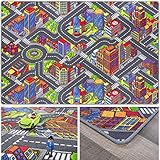 andiamo 293371 Kinderteppich Game City Bunt, Teppich mit detailiertem Straßenmotiv, Größe:140 x 200