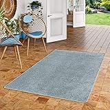 Snapstyle Hochflor Velours Teppich Mona Eisblau in 24 Größ