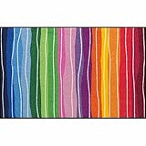 Salonloewe Fußmatte waschbar Pure Style Wavy Lines Bunt 75x120 cm SLD1075-075x120